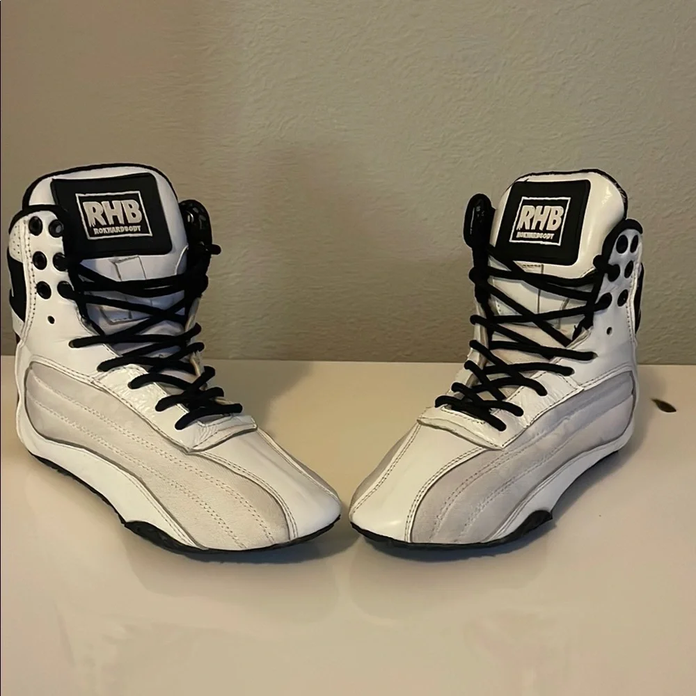 RHB ROKHARDBODY,  White and Black Boxing Shoes